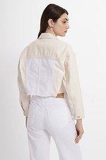 Krótka wiosenna kurtka jeansowa zapinana na guziki  4014551 zdjęcie №3