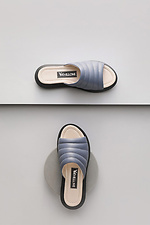Gray quilted leather slippers  4205551 photo №2