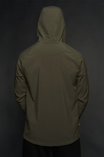 Green membrane spring jacket on fleece with a hood Custom Wear 8025552 photo №3