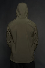 Зелена мембранна куртка весняна на флісі з капюшоном Custom Wear 8025552 фото №3