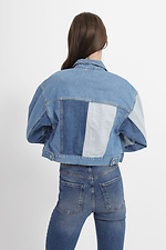 Коротка весняна джинсова куртка на ґудзиках  4014553 фото №3