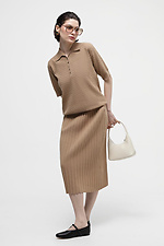 Hellbrauner Damenpullover  4038553 Foto №2