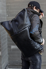 Rolltop Rucksack Öko-Leder schwarz Mamakazala 8039553 Foto №3