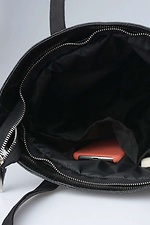 Black shopper bag made of eco-leather under a crocodile SGEMPIRE 8015554 photo №2