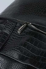Черная сумка шоппер из эко-кожи под крокодила SGEMPIRE 8015554 фото №4