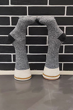 Длинные теплые носки серого цвета на зиму R'N'B SOCKS 8024554 фото №1