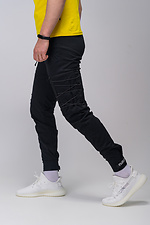 Black cargo pants with side drawstrings Custom Wear 8025554 photo №1