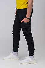 Чорні спортивні штани карго зі шнурками з боків Custom Wear 8025554 фото №3