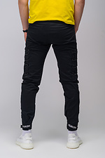 Black cargo pants with side drawstrings Custom Wear 8025554 photo №4