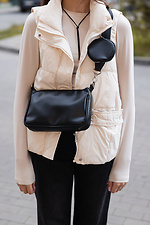 Women's black eco-leather baguette bag Mamakazala 8039555 photo №1