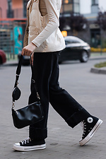Women's black eco-leather baguette bag Mamakazala 8039555 photo №6