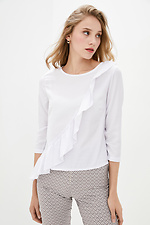 Cotton blouse with long sleeves and flounces Garne 3039556 photo №1