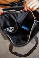 Черная сумка шоппер из матовой эко-кожи SGEMPIRE 8015556 фото №4