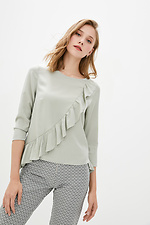 Cotton blouse with long sleeves and flounces Garne 3039558 photo №1