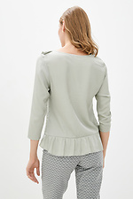 Cotton blouse with long sleeves and flounces Garne 3039558 photo №3