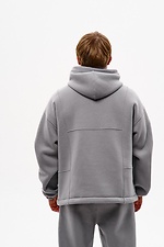 Худи с вшитой балаклавой и вышивкой "Рюу", серый TUR WEAR 8037558 фото №3