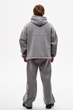 Худи с вшитой балаклавой и вышивкой "Рюу", серый TUR WEAR 8037558 фото №8