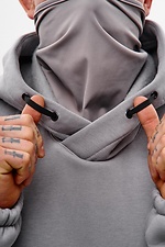 Худи с вшитой балаклавой и вышивкой "Рюу", серый TUR WEAR 8037558 фото №12