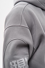 Худи с вшитой балаклавой и вышивкой "Рюу", серый TUR WEAR 8037558 фото №14