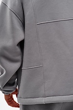 Худи с вшитой балаклавой и вышивкой "Рюу", серый TUR WEAR 8037558 фото №15