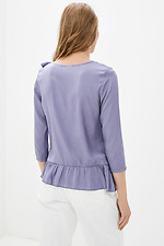 Long sleeve cotton blouse with ruffle front Garne 3039559 photo №3