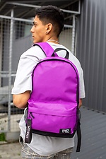 Small urban backpack purple with zippered outer pocket Without 8042561 photo №2
