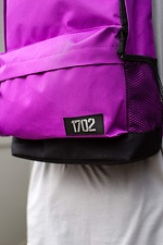 Small urban backpack purple with zippered outer pocket Without 8042561 photo №4