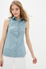 KAYAN sleeveless cotton shirt in brockard polka dot Garne 3036562 photo №1