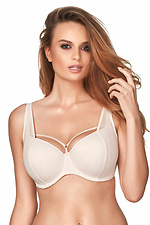 Beigefarbener Push-up-BH mit dekorativen Streifen Kinga 4023562 Foto №1