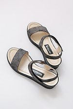 Gray open wedge sandals  4205562 photo №3