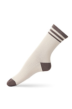 Носки Трио Лайн Молочный/Коричневый, VTSOCKS 2401563 фото №1