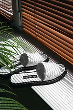 White quilted leather flip-flops  4205563 photo №3