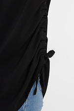 Офисная черная рубашка ELIYA с длинными рукавами и затяжками по бокам Garne 3039565 фото №9
