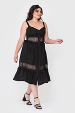 Літня лляна сукня DAPHNE в кантрі стилі з мереживом та рюшами Garne 3040565 фото №2