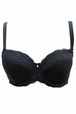 Black lace bra with wide detachable straps Kinga 4023565 photo №3