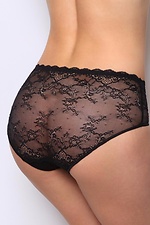 High black panties with transparent inserts and embroidery Orhideja 4028565 photo №2