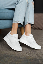 White leather sneakers for the city  8018565 photo №1
