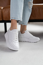 White leather sneakers for the city  8018565 photo №2