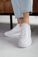 White leather sneakers for the city  8018565 photo №3