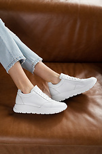 Кожаные белые кроссовки для города  8018565 фото №4