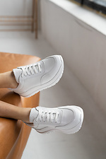 Кожаные белые кроссовки для города  8018565 фото №5