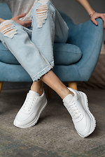 White leather sneakers for the city  8018565 photo №7