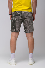 Бежеві літні шорти бавовняні в стилі тай-дай Custom Wear 8025565 фото №3