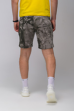 Бежеві літні шорти бавовняні в стилі тай-дай Custom Wear 8025565 фото №4