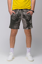 Бежеві літні шорти бавовняні в стилі тай-дай Custom Wear 8025565 фото №5