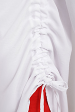 Офисная белая рубашка ELIYA с длинными рукавами и затяжками по бокам Garne 3039566 фото №9