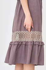 Літня лляна сукня DAPHNE в кантрі стилі з мереживом та рюшами Garne 3040566 фото №5