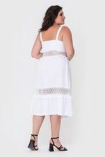 Літня лляна сукня DAPHNE в кантрі стилі з мереживом та рюшами Garne 3040567 фото №5
