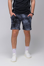 Black summer cotton tie-dye shorts Custom Wear 8025567 photo №1
