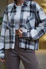 Рубашка в клетку женская теплая Teamv Oversize Серая Garne 8034567 фото №2